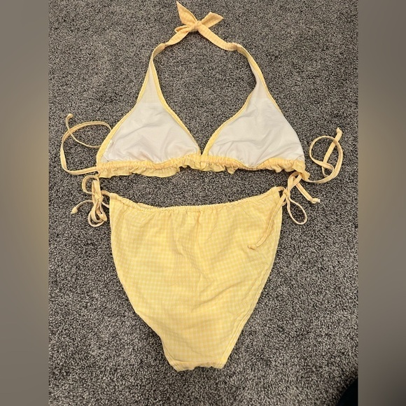 Women’s Yellow Gingham Bikini - Picture 6 of 6